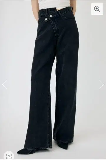 MOUSSY 크로스 허리 와이드 데님