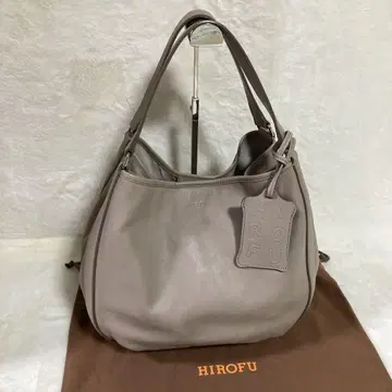 컨디션 최상 HIROFU 히로후 토트 핸드백 가죽 참 그레이지