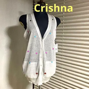 신상품! Crishna (안프레의 상품) 로고 장식이 귀여운 베스트