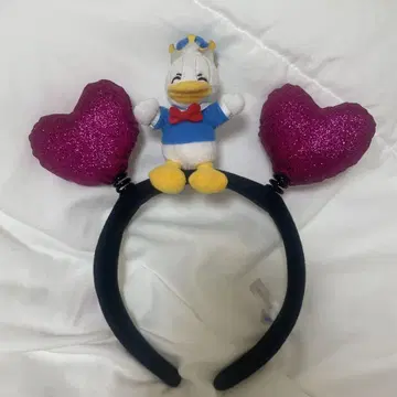 도널드 덕 하트 모양 머리띠