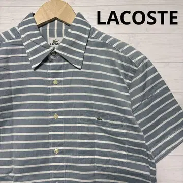 LACOSTE 라코스테 반팔 보더 셔츠 원포인트 자수