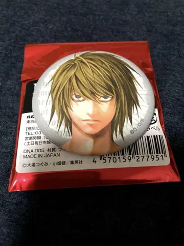 DEATHNOTE 데스노트 팝업 매트 캔뱃지 L