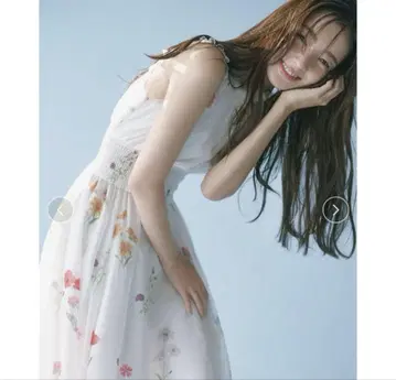 스나이델 플라워 원피스 snidel 백 리본 쉬폰 원피스