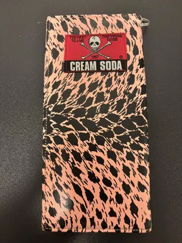 CREAM SODA 레오파드 무늬 핑크 장지갑