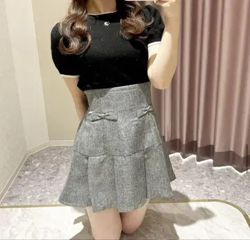 An MILLE 안미르 스커트 리본 그레이