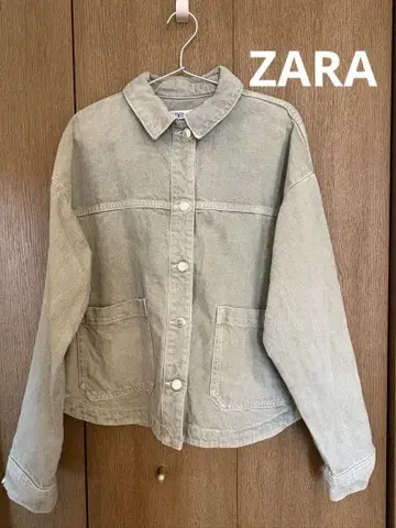 ZARA 라이트 그린 데님 자켓 S