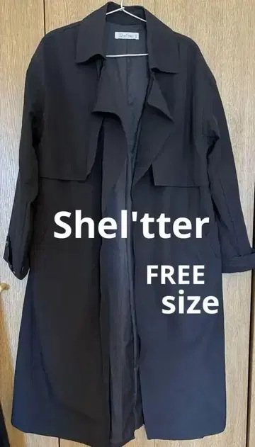 Shel'tter 블랙 트렌치코트