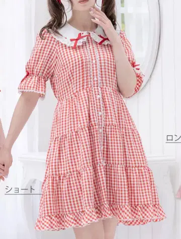 유메텐보 Dearmylove 깅엄 리본 원피스
