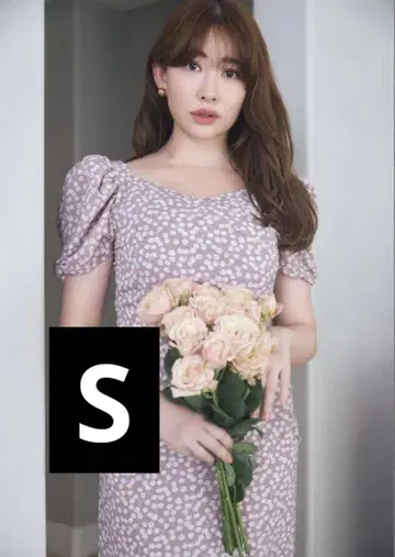 체리 패턴 캐시-코어 원피스