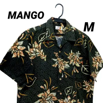 새상품급 MANGO 망고 카리유시 의류 알로하 셔츠 남성용 M 일본제