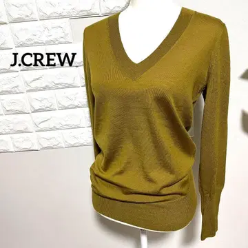 J.CREW 올리브 그린 V넥 니트 오피스 캐주얼