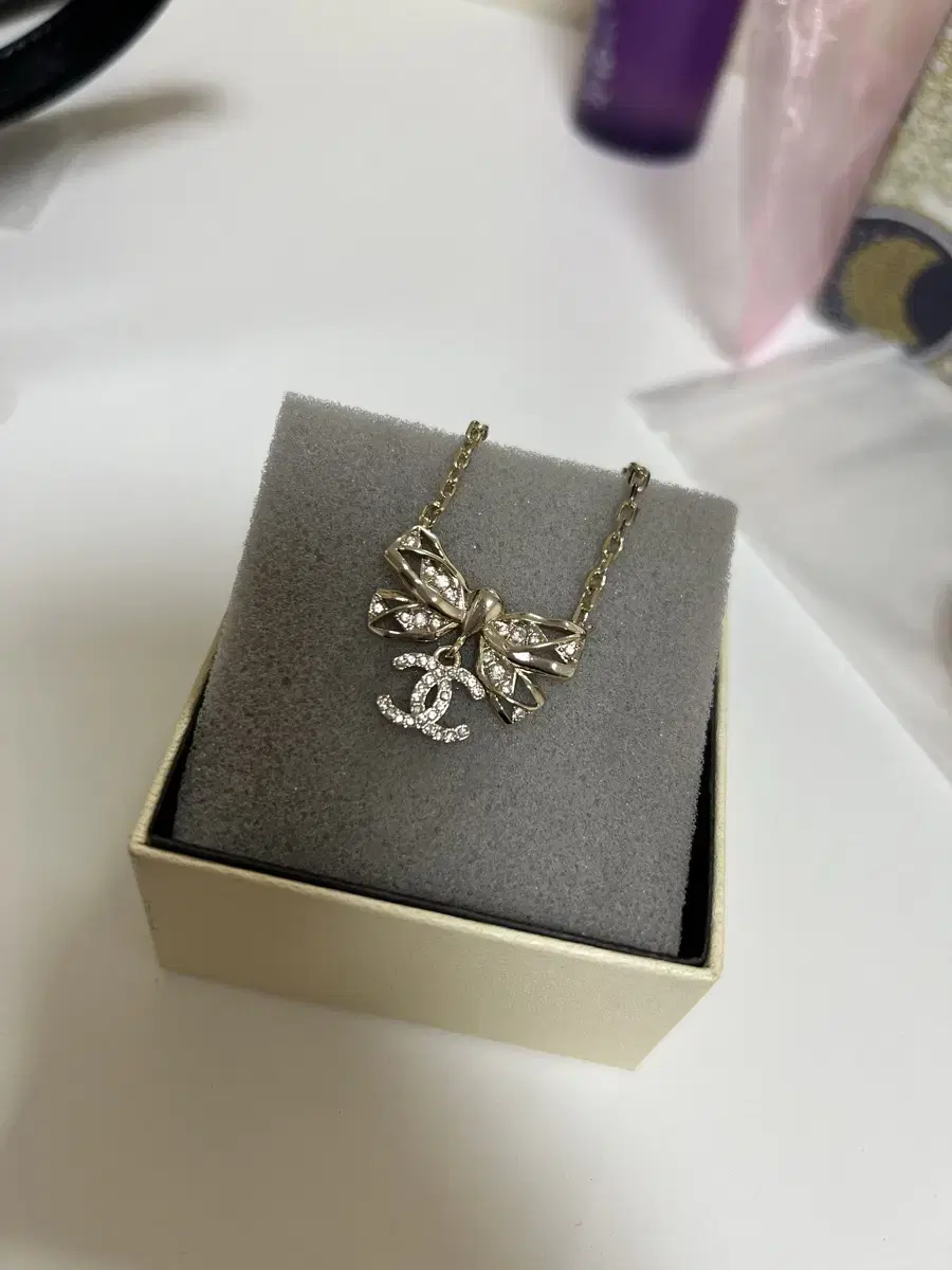 18k Plated Ribbon Necklace