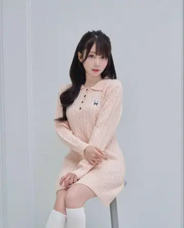 rosemuse 니트 원피스 로제뮤즈 핑크