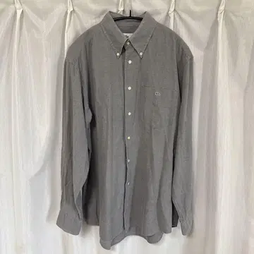 LACOSTE 라코스테 긴팔 셔츠 그레이 4 버튼 다운