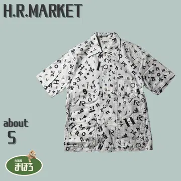 할리우드 랜치 마켓 H.R.MARKET 반팔 셔츠 올 패턴 알파벳 여름