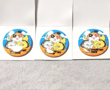 원피스 냥피스 캔뱃지 루피 & 조로 & 상디 3종
