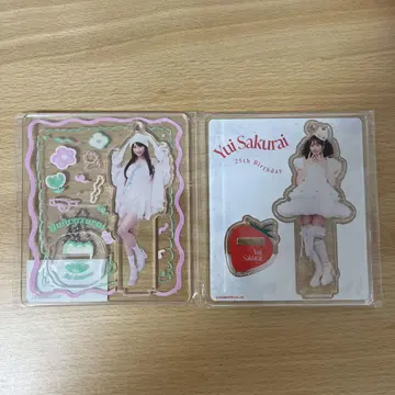 사쿠라이 유이 생일 기념 2025 아크릴 스탠드 미개봉 새상품 2개 세트