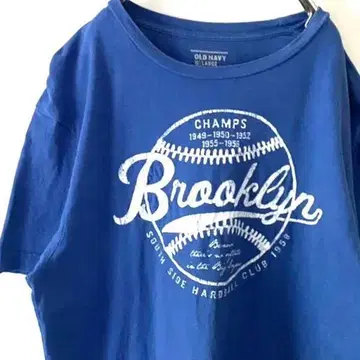 올드 네이비 CHAMPS Bnookcyn 티셔츠 L 블루 파랑 구제 의류