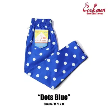 셰프 팬츠 Chef Pants Dots Blue