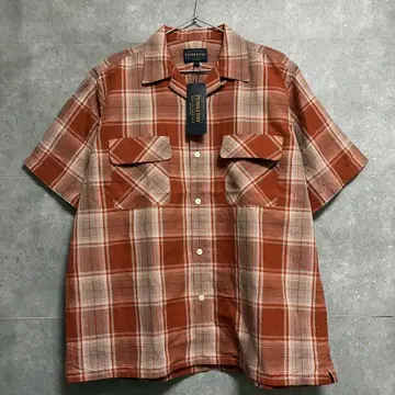 새상품 PENDLETON 펜들턴 오픈 카라 셔츠 옴브레 체크