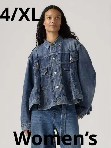 리바이스 사카이 여성 데님 재킷 블루 4