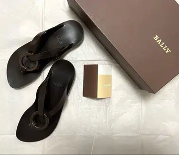 BALLY 발리 샌들 가죽 천연 가죽 브라운 이탈리아제