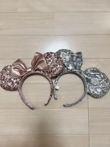 디즈니 머리띠 세트 (로즈 골드, 실버)