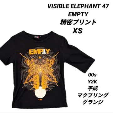 VISIBLE ELEPHANT 47 EMPTY 정밀 프린트 티셔츠