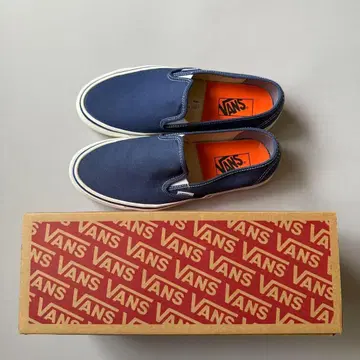 VANS VN 품번 USA 기획 새상품 27cm 네이비 슬립온