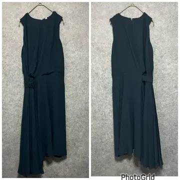 BLANC LE BILLET 블랑 루비 드레이프 비대칭 원피스