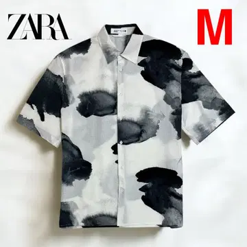 ZARA 자라 시어서커 반팔 셔츠 / 화이트 M