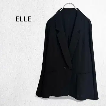엘르 테일러드 자켓 더블 A 라인 양쪽 포켓 시크 겉옷 고급