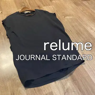 면 100% relume JOURNAL STANDARD 반팔 티셔츠 블랙