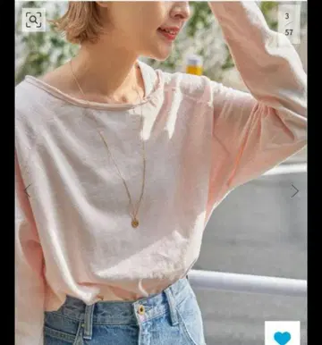 미사용 새상품 스픽 앤 스팬 긴팔 티셔츠 핑크