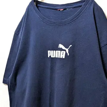 푸마 PUMA 로고 티셔츠 네이비 컬러 구제 의류
