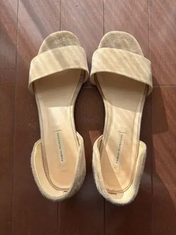 FABIO RUSCONI 베이지 힐 샌들(3cm) 사이즈 38