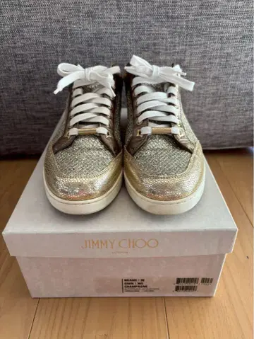 JIMMY CHOO MAHANI 골드/브라운 38