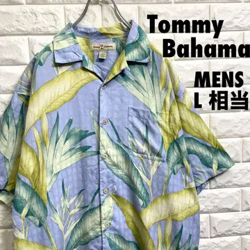 Tommy Bahama 알로하 셔츠 실크 100% 남성용 L 사이즈 상당