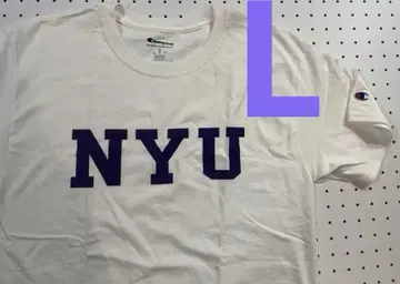 NYU 화이트 L 후지이 카제 챔피온 티셔츠 새상품