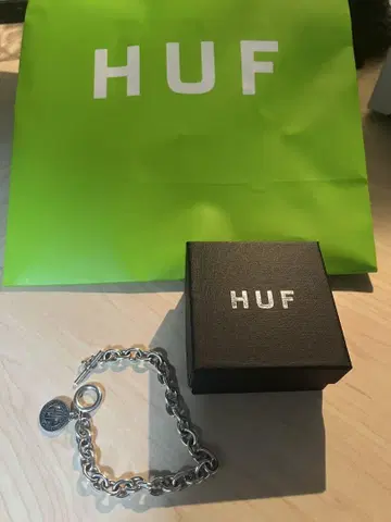 HUF 실버 체인 팔찌