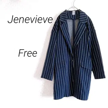 주네비브 테일러드 자켓 Free 네이비 스트라이프