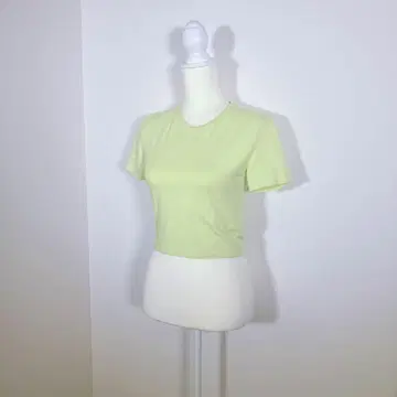 ZARA 자라 숏 기장 코튼 티셔츠 짧은 기장 M