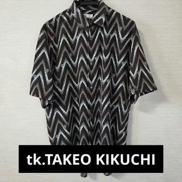 tk.TAKEO KIKUCHI 지그재그 도트 지오메트릭 셔츠 L 사이즈