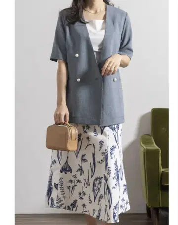 sugar Pearl button Jacket 반팔 자켓