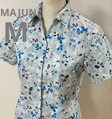 MAJUN 마준 카리유시 의류 여성용 오키나와 알로하 셔츠 비즈니스