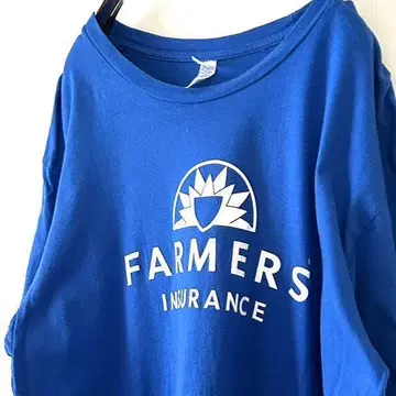 캔버스 FARMERS WE ARE OK 티셔츠 L 블루 파랑 구제 의류
