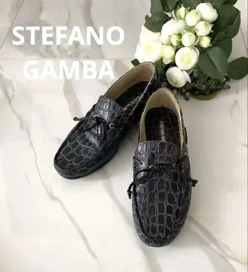 STEFANO GAMBA 이탈리아제 드라이빙 슈즈 악어 엠보싱