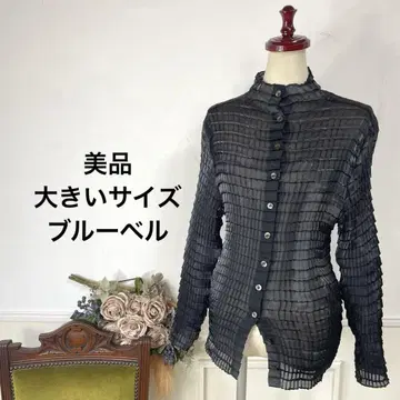 84 새상품급 빅 사이즈 블루벨 플리츠 블라우스