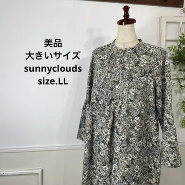 84 새상품급 빅 사이즈 sunnyclouds 플라워 원피스