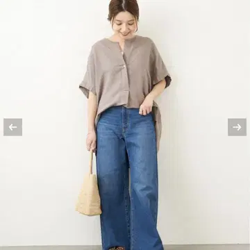 JOURNAL STANDARD 린넨 스키퍼 블라우스